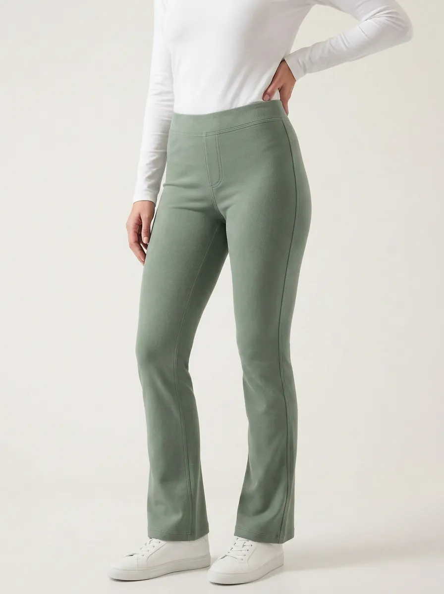 Casual-Ready Mid-Rise Stretch Pants