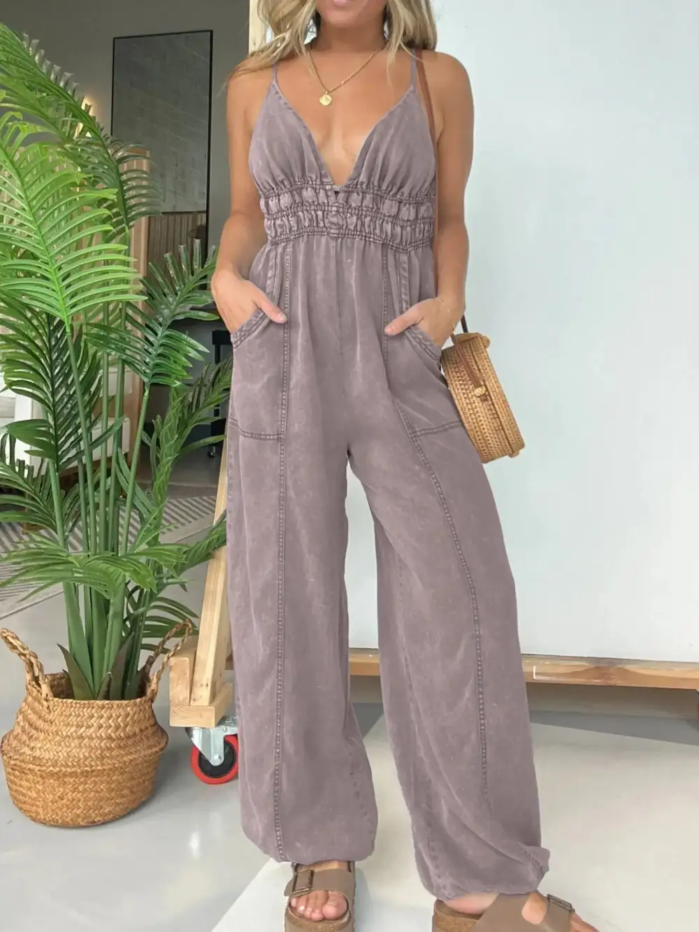Everyday Wide Leg Full Jumpsuit