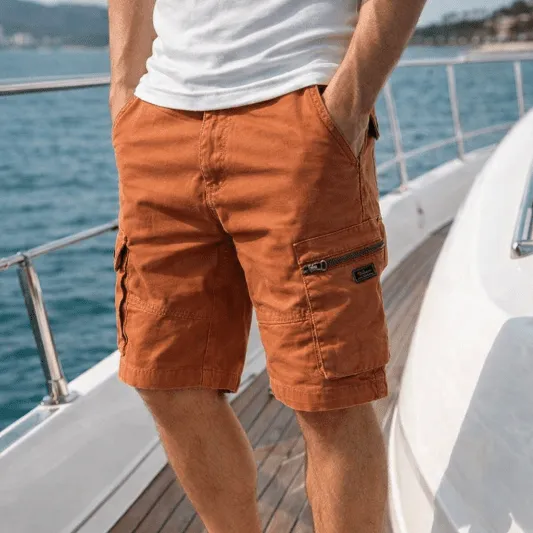 Men's Regular Fit Lightweight Woven Cargo Shorts for Daily Wear