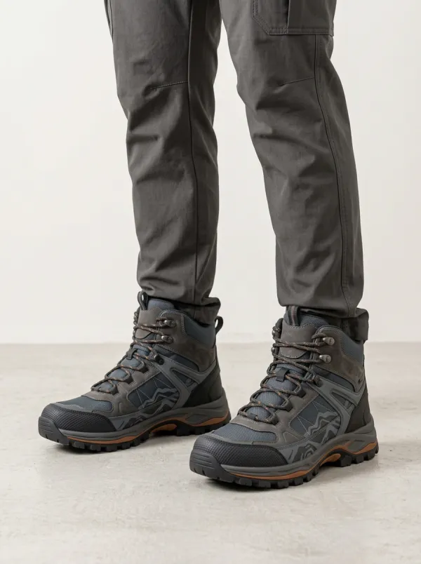 Unisex Hiking Lover Mountain Pattern Printed Outdoor Boots