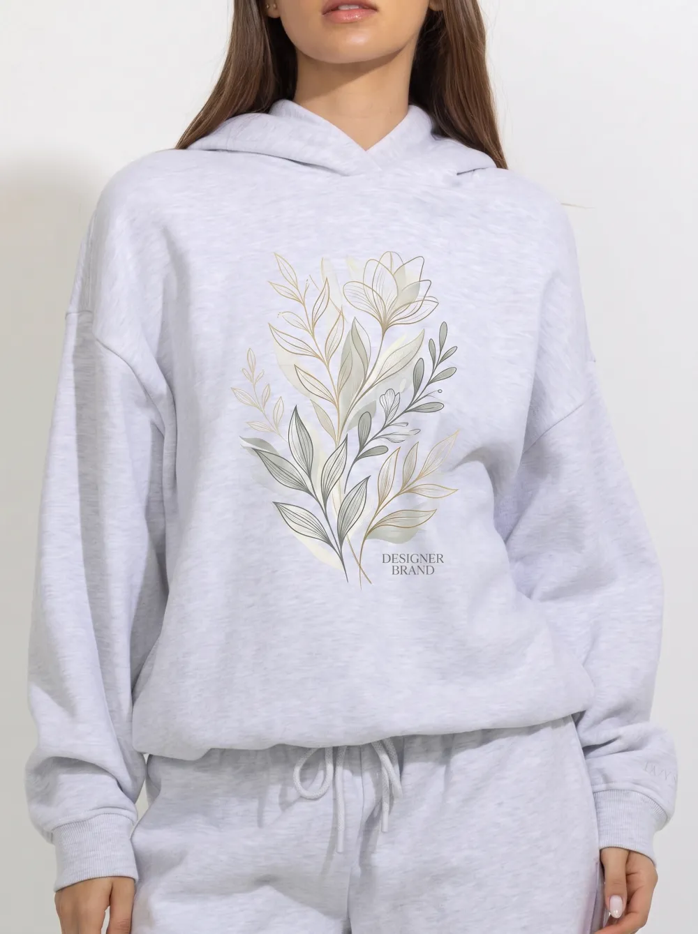 Women's Botanical Nature Lover Floral Printed Hoodie