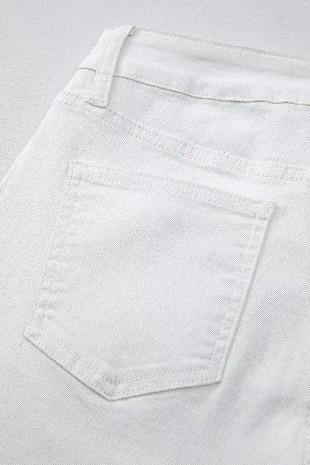Streamlined Washed Pocketed Stretch Straight Leg Jeans