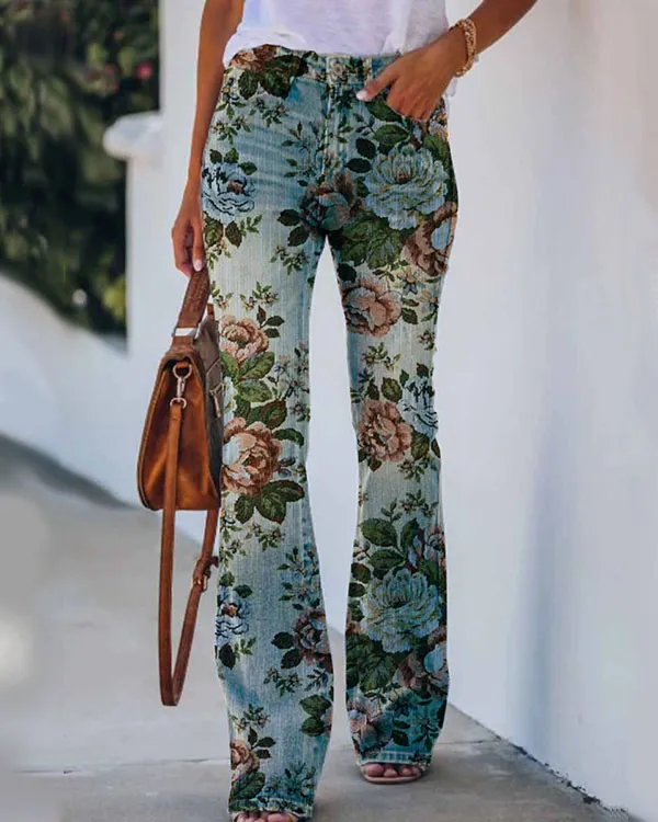 Floral Casual Pants