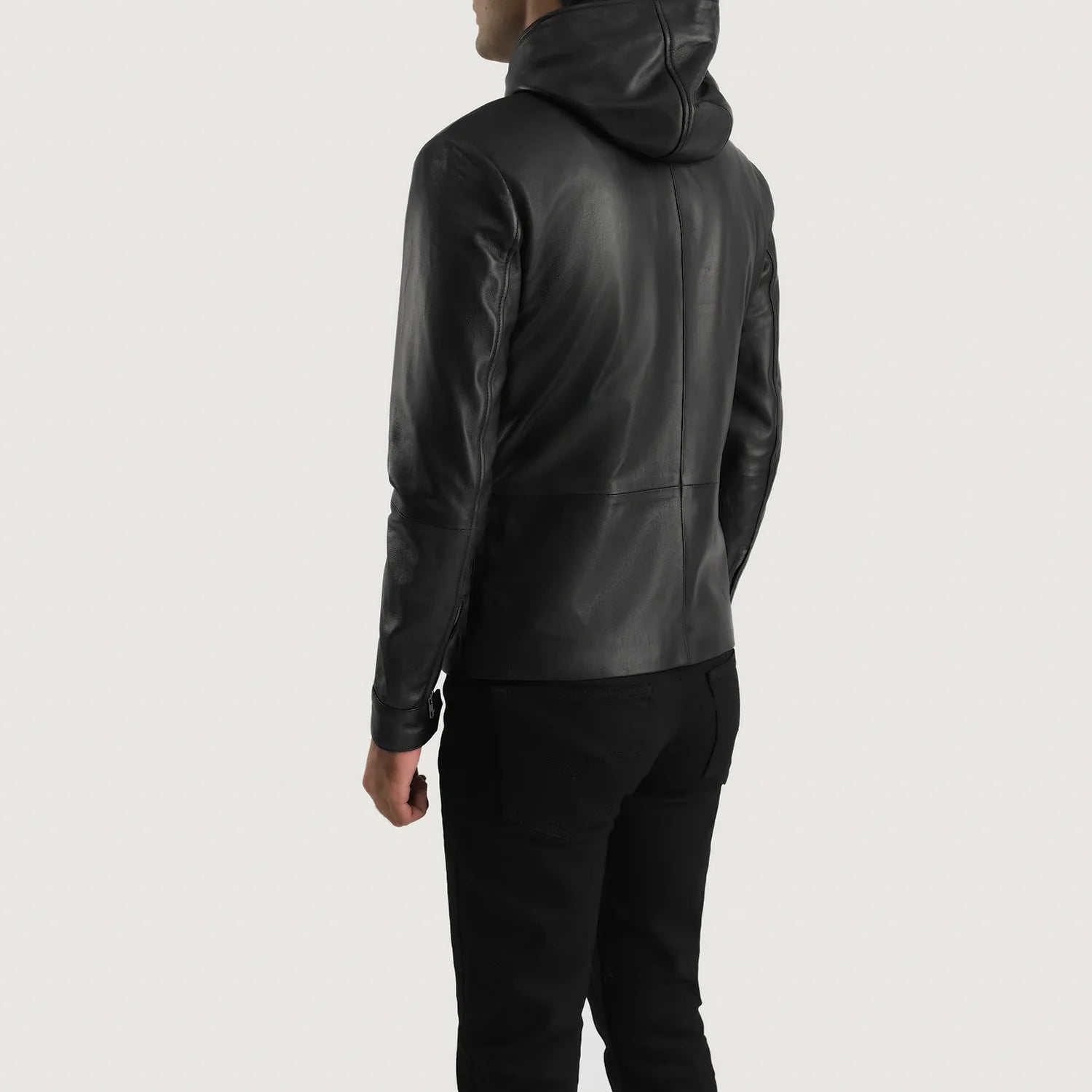Men's Classic Hooded Leather Jacket
