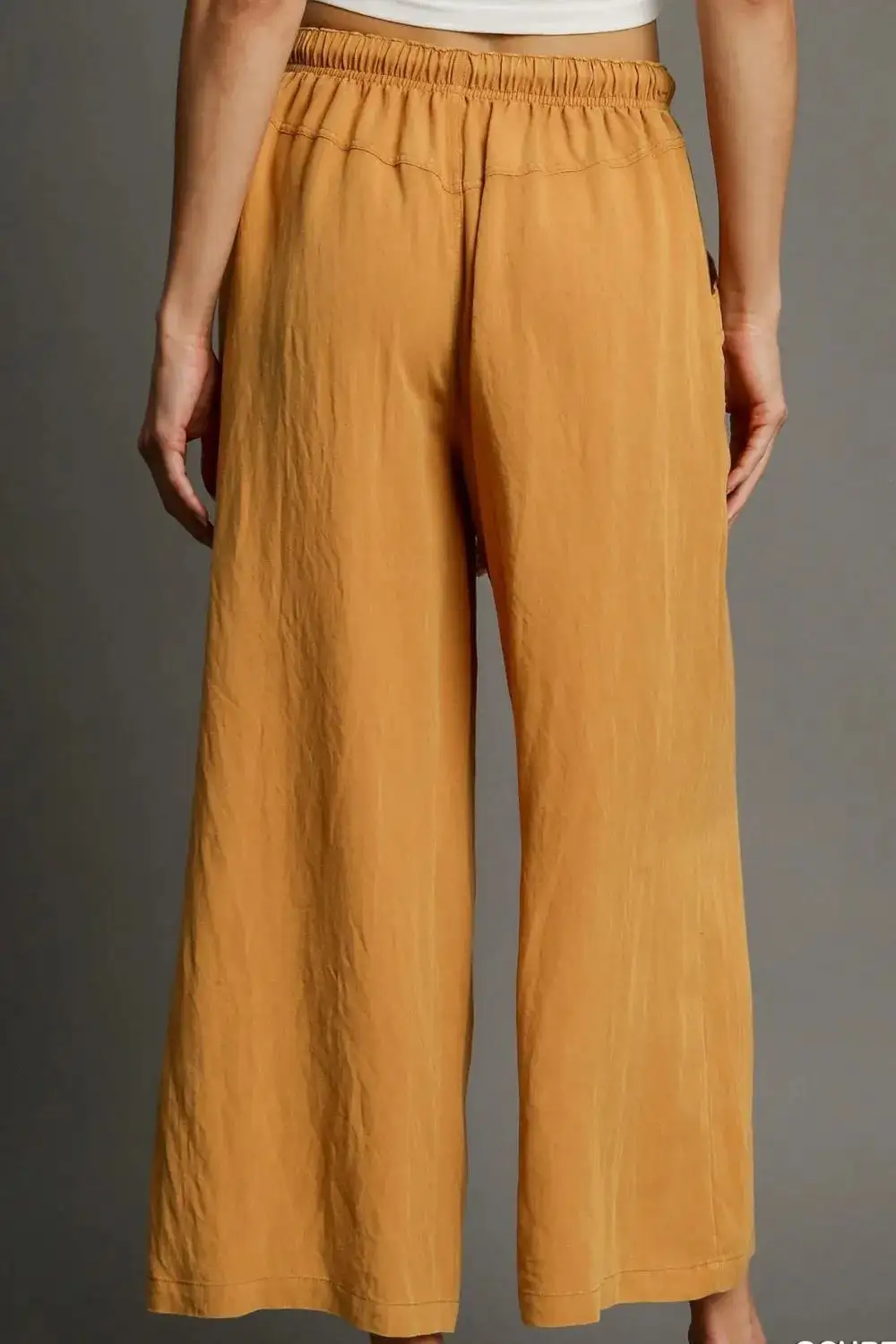 Pocketed Drawstring Pants