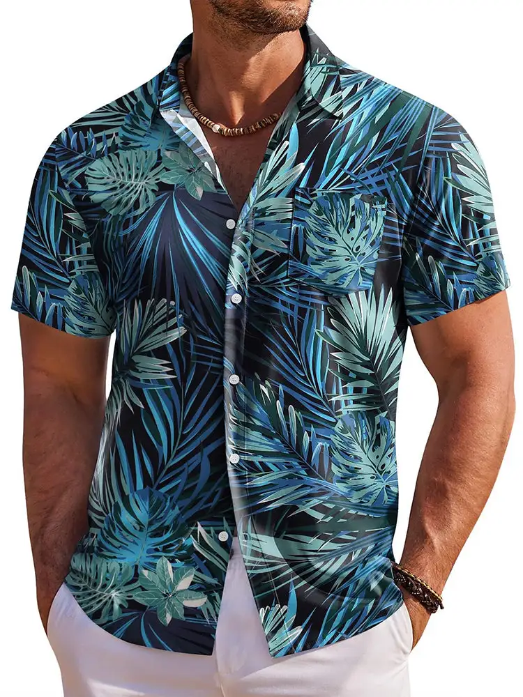 Clean Placket Floral Printed Shirt
