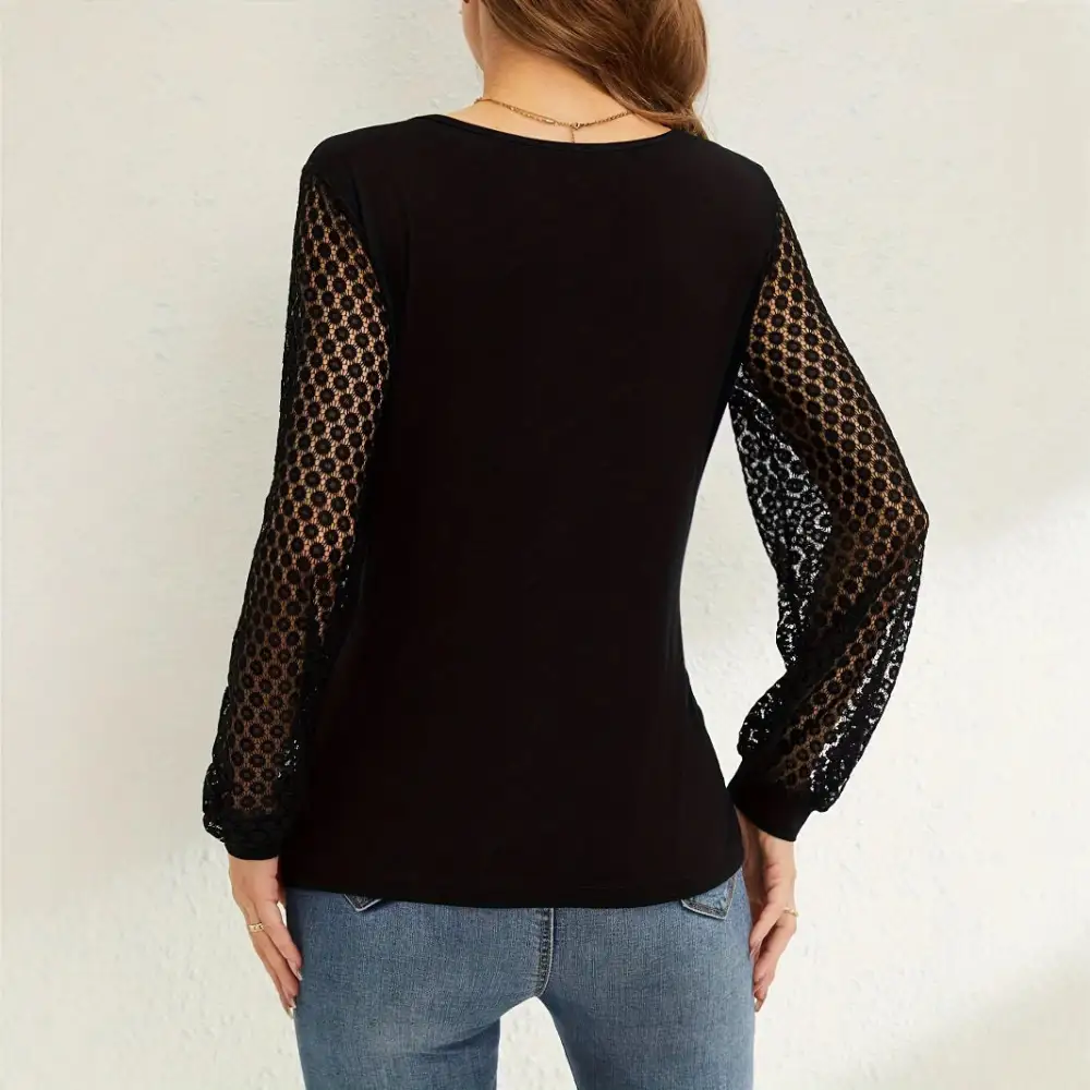 Easy Layer Lace Wrap Blouse