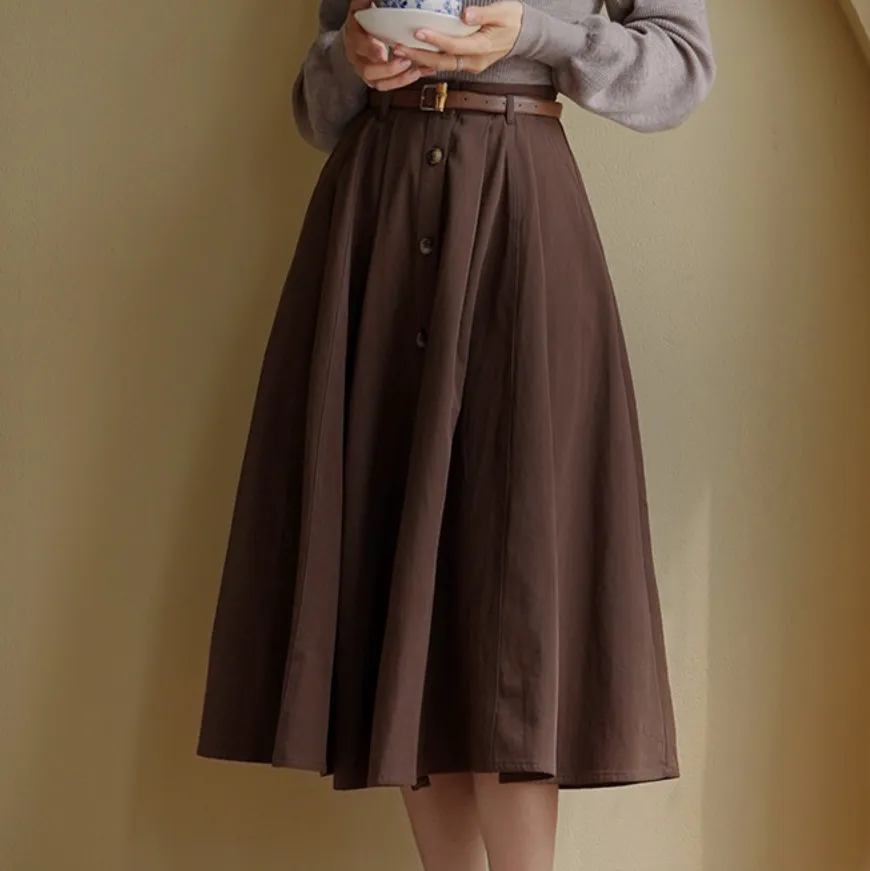 Clean Utility Everyday Casual Cotton Skirt