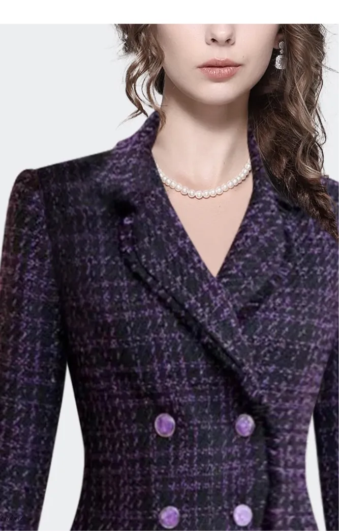 Plaid Slim Fit Blazer