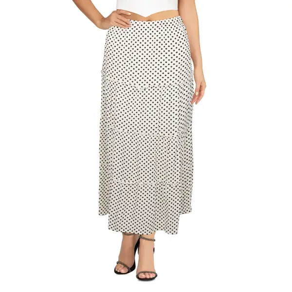 Printed Crinkle Tiered Skirt