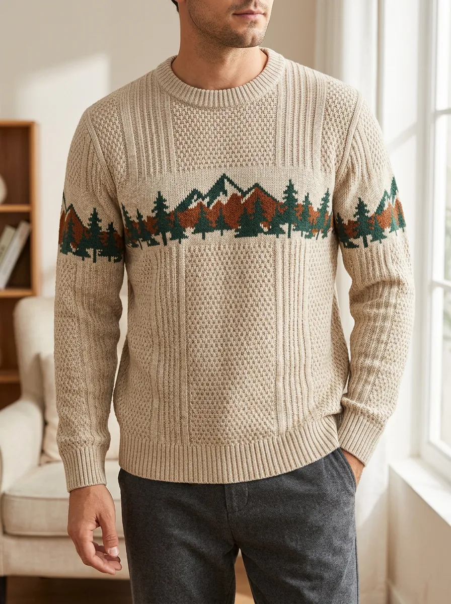 Men's Mountain Forest Knit Sweater