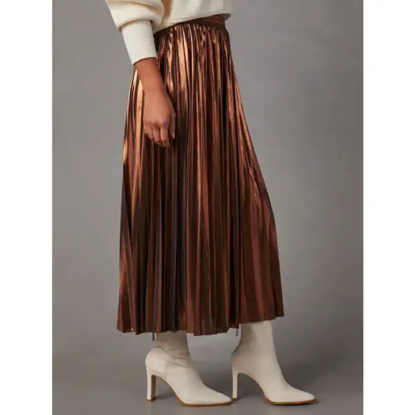Pleated Midi Skirt