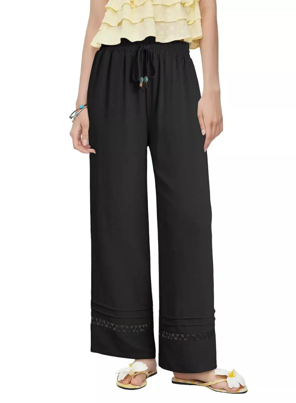 Everyday Casual Wide Leg Drawstring Pants