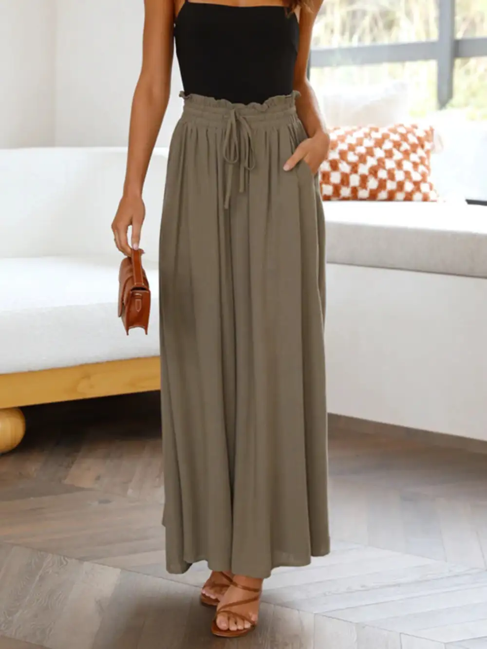 Wide Leg Pocket Pants