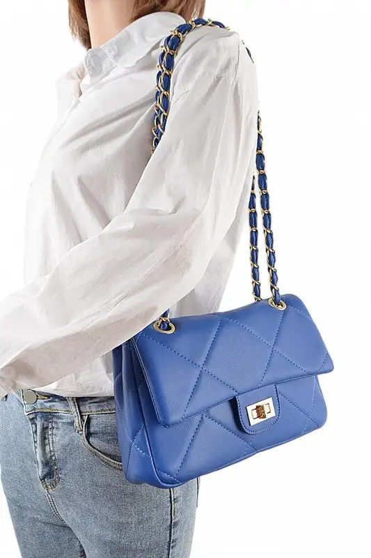 Quilted Twist Shoulder Bag