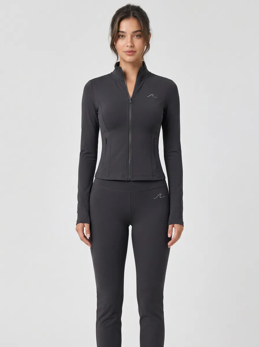 Women's Yoga Fitness Wave Graphic Tracksuit
