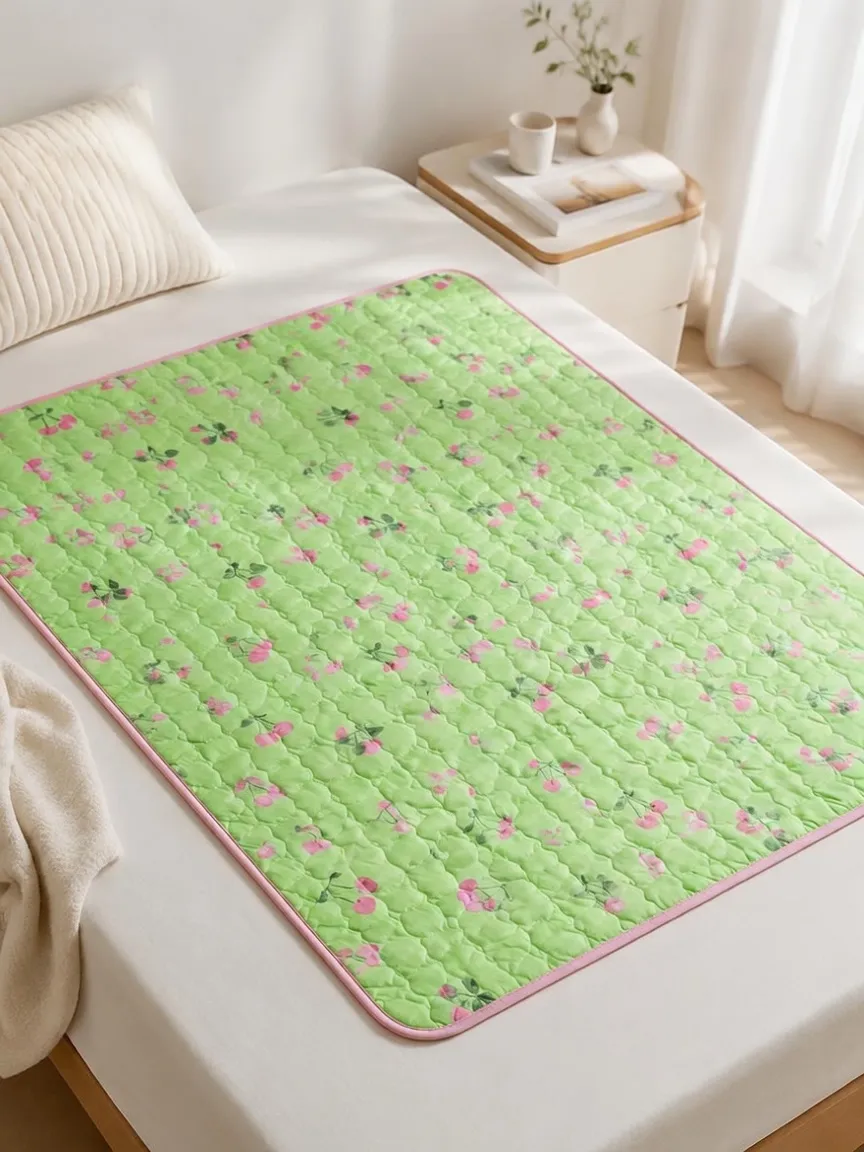 Aesthetic Cherry Pattern Cooling Mat