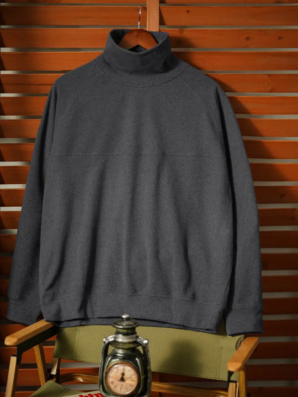 Plain Dralon High Neck Sweatshirt