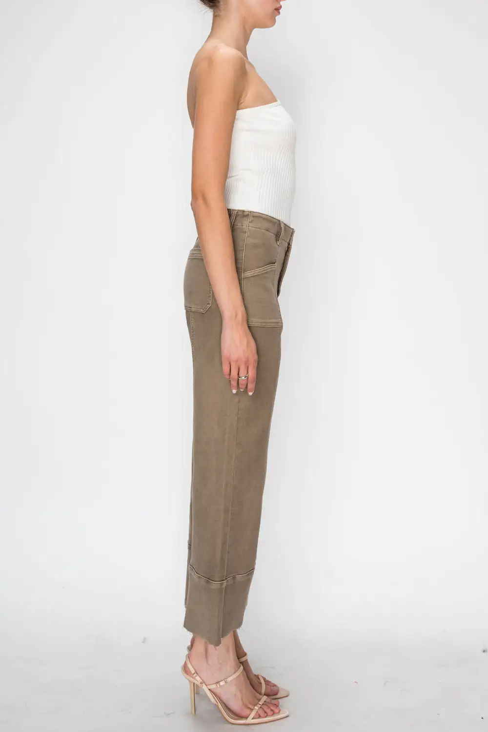 High Rise Wide Leg Flare Palazzo Pants