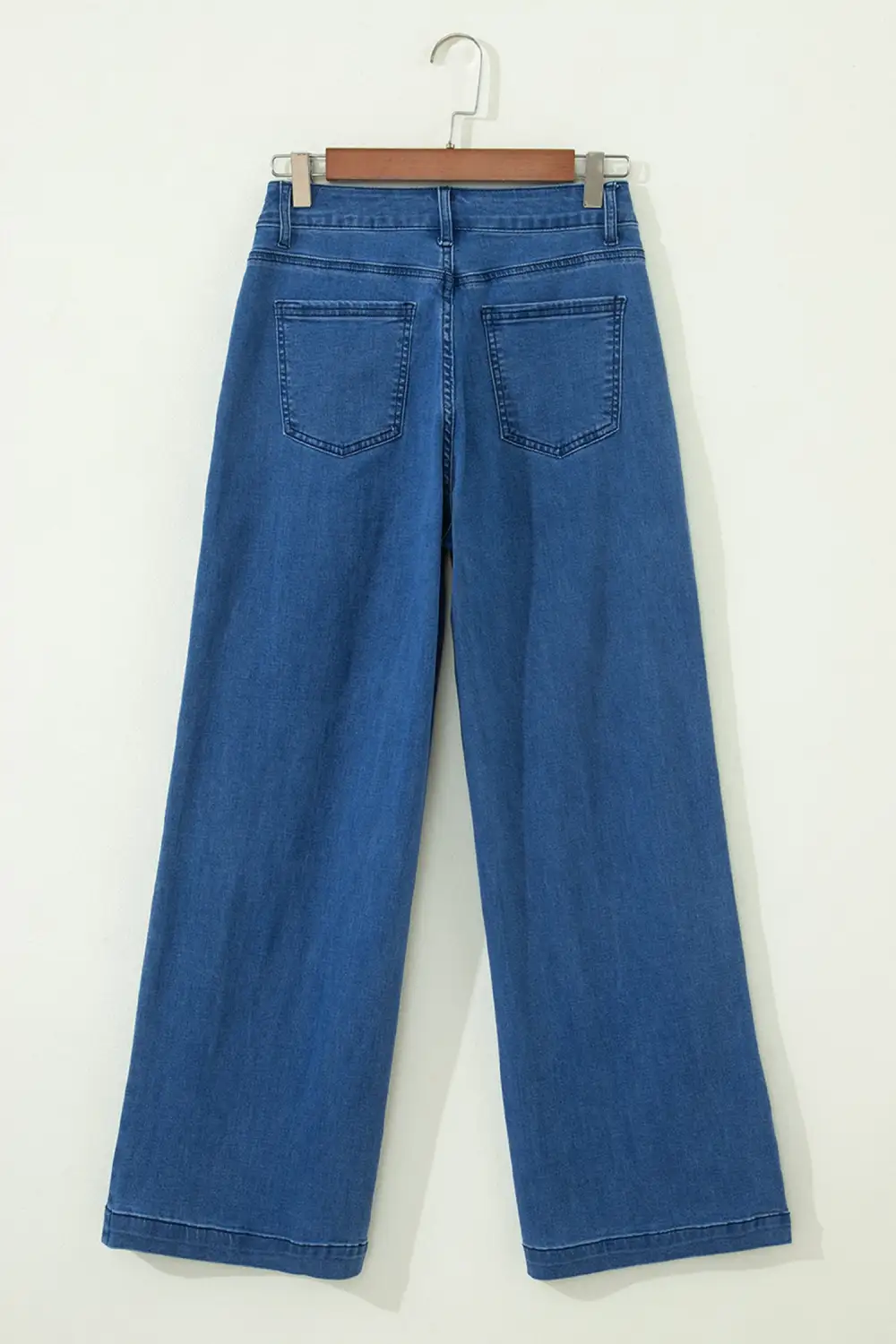 Women's Lace Up Pull on Wide Leg Jeans