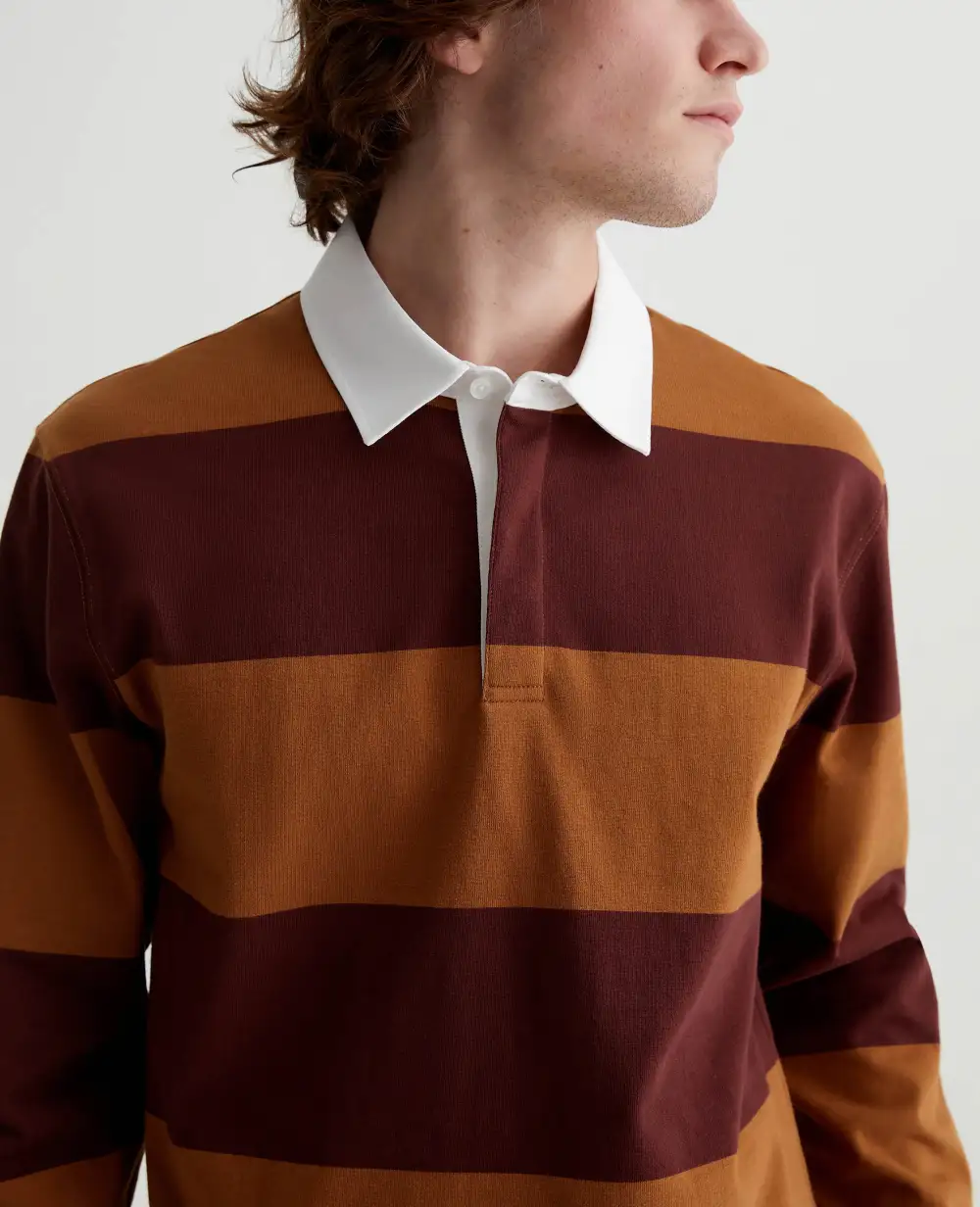 Men's Long Sleeve Rugby Polo Shirt
