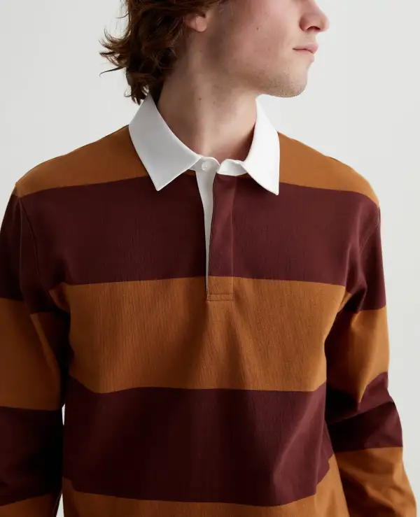 Men's Long Sleeve Rugby Polo Shirt