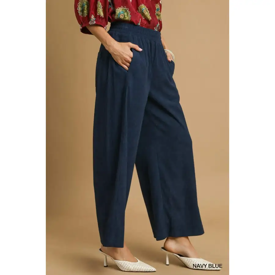 Classic Wide Leg Corduroy Pants