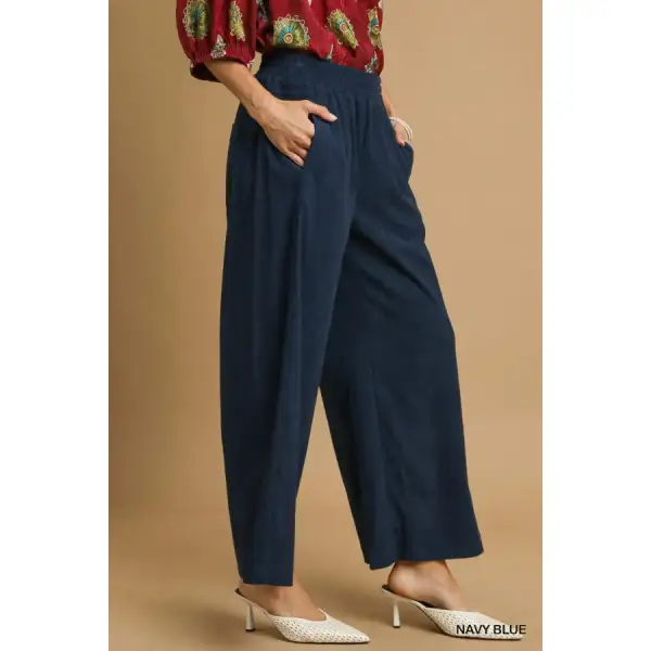 Classic Wide Leg Corduroy Pants
