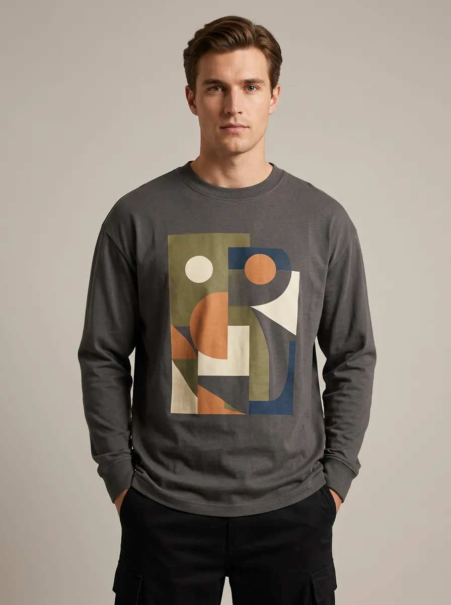 Men's Versatile Layering Essential Long Sleeve Top