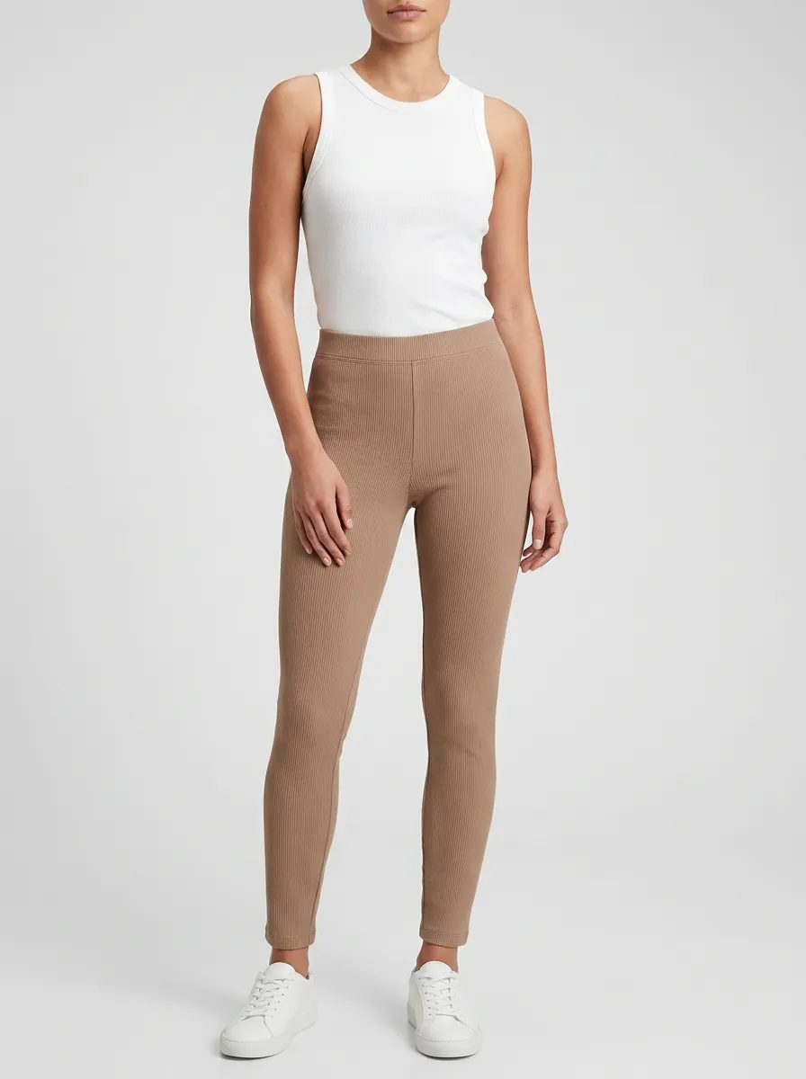Casual Mid-Rise Stretch Pants