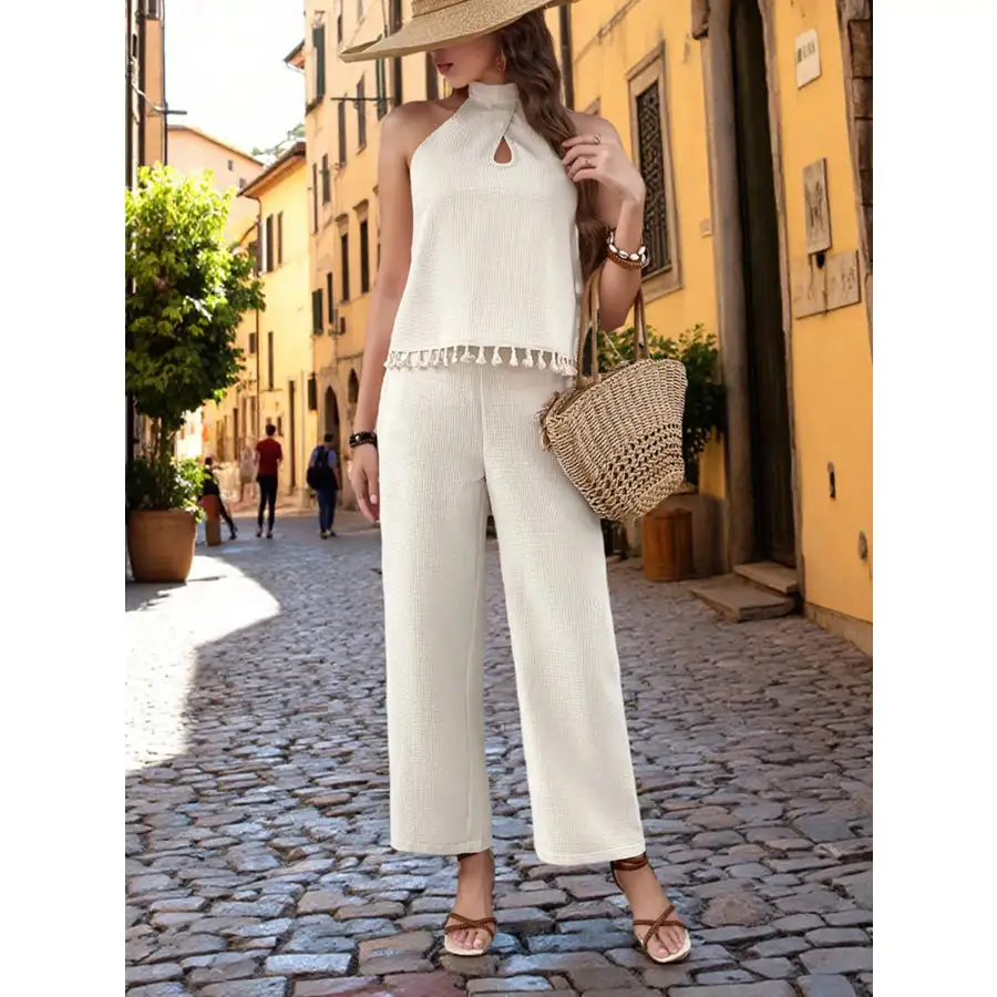 Halter Neck Cami and Pants Set