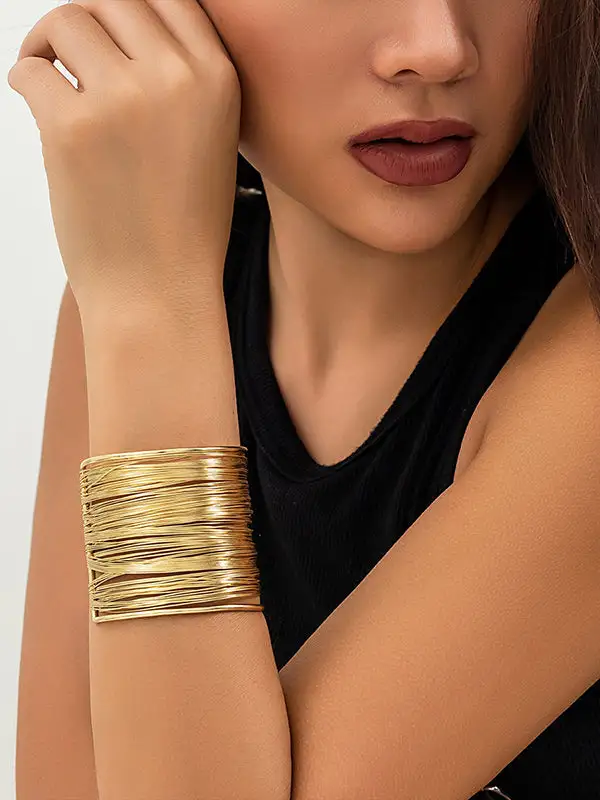 Refined Geometric Alloy Vintage Bracelet