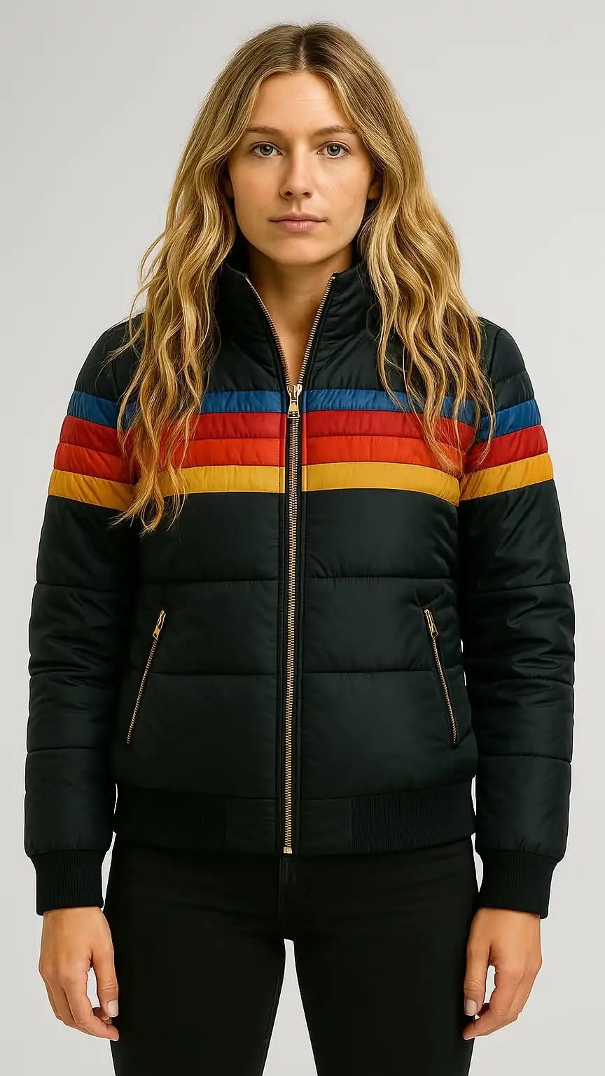Women's Puffer Jacket With Flattering Silhouette and