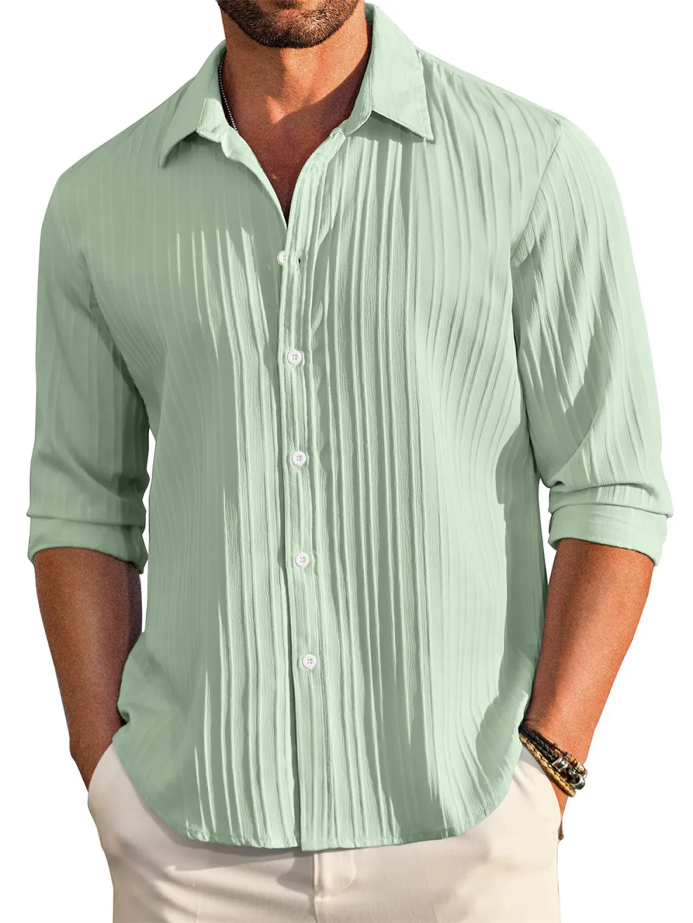 Long Sleeve Button Front Shirt