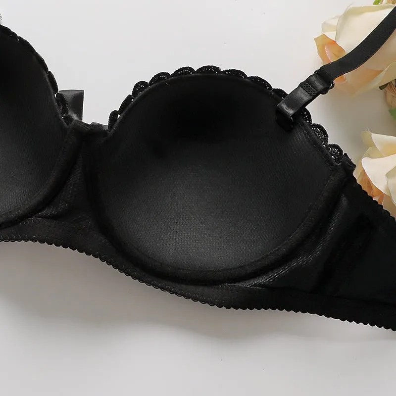 Butterfly Embroidered Non-Slip Underwire Set