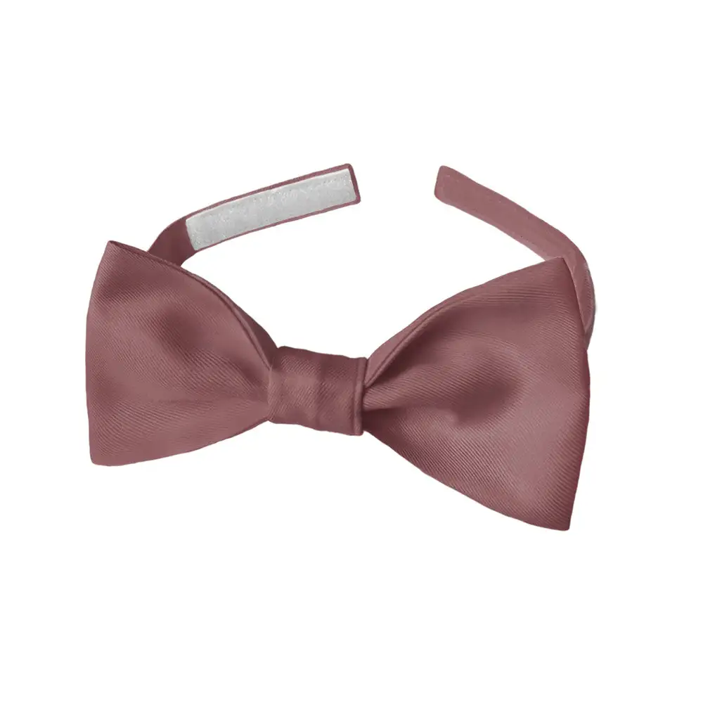 Playful Solid Motif Bow Tie