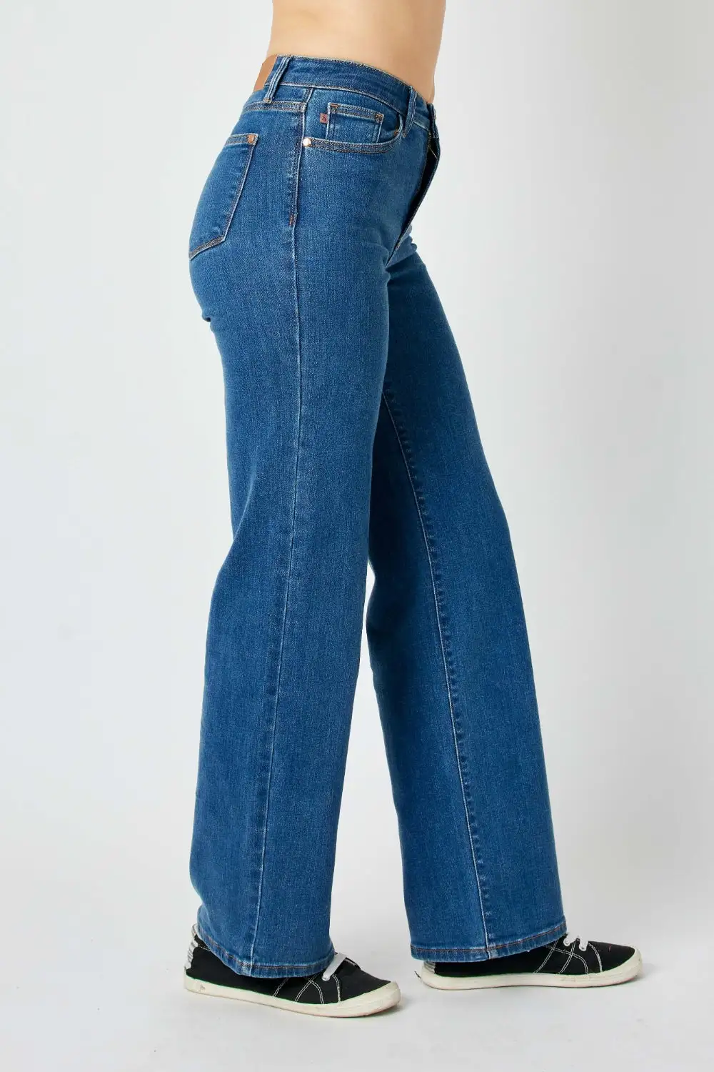 High Rise Straight Denim Jeans