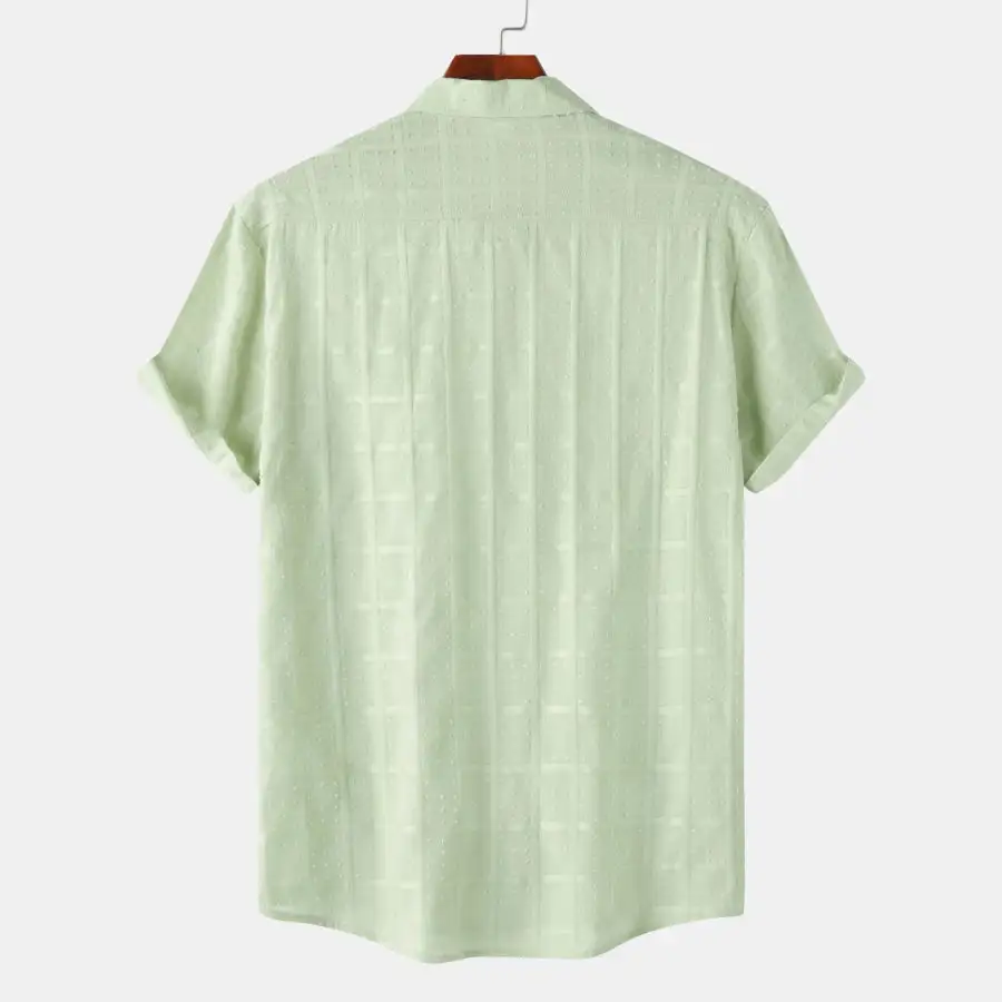 Versatile Men's Casual Short Sleeve Button Down Shirt