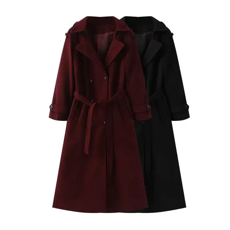 Modern Lapel Collar Trench Coat