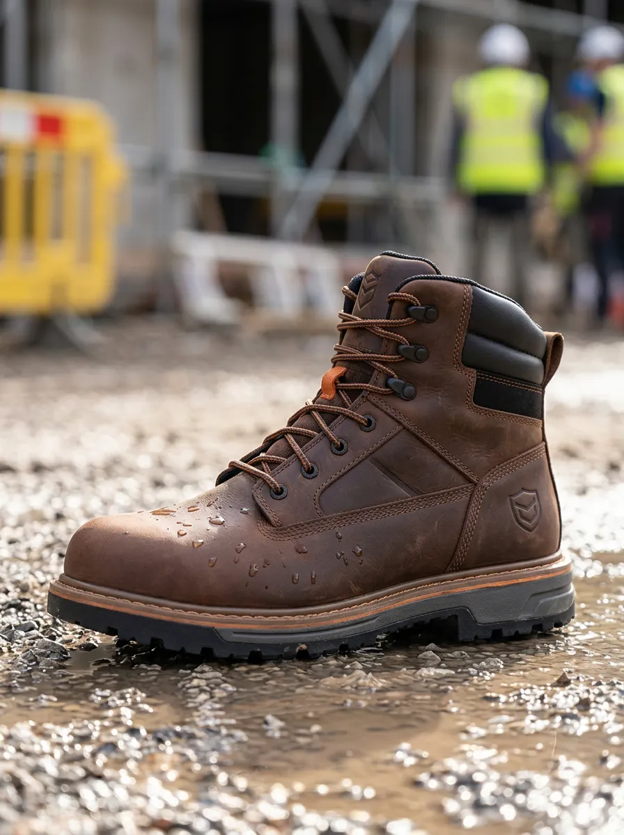 Classic Leather-Look Men's Waterproof Work Boots