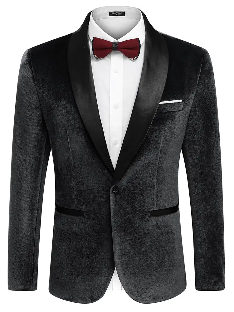 Velvet Tuxedo Blazer Jacket