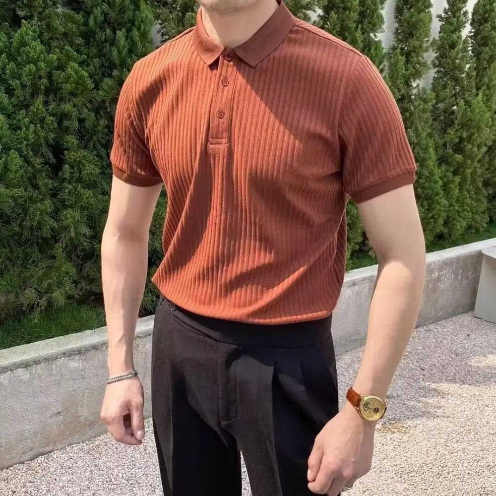 Men’s Textured Slim Fit Polo