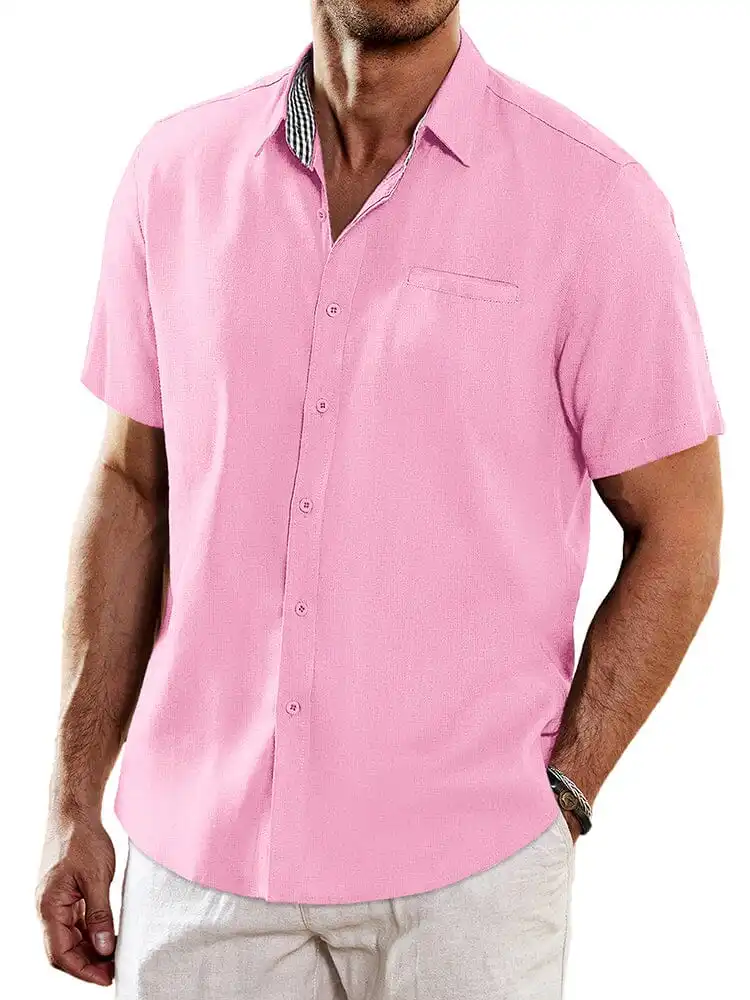 Cotton Linen Slub Weave Shirt
