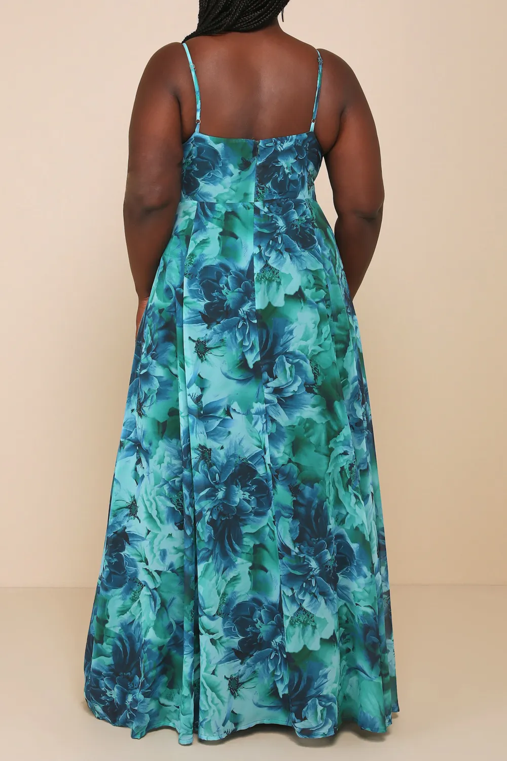 Casual Style Floral Print Twist-Front Maxi Dress