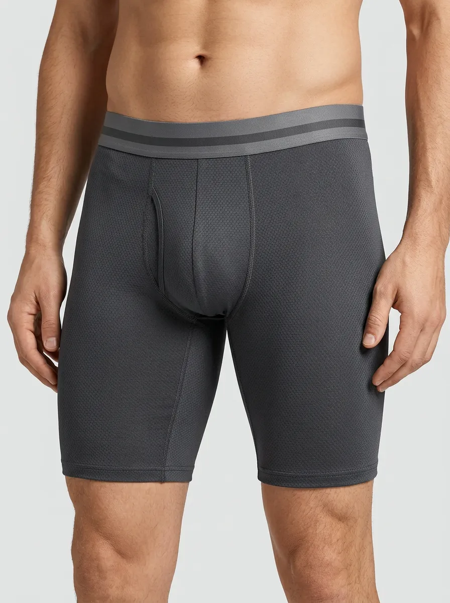 Men's Charcoal Grey Athletic Cut Boxer Briefs