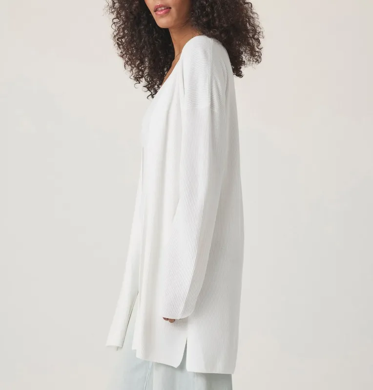 Woven Simple Open Cardigan