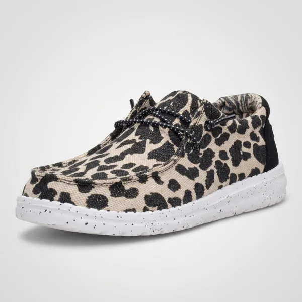 Wendy Cheetah Print Textile Slip On Shoes