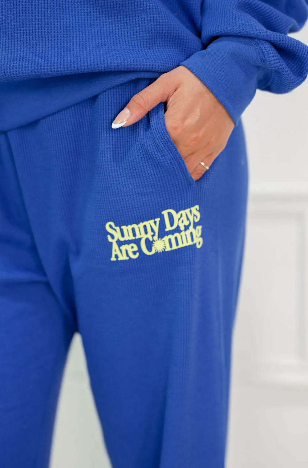 Relaxed Waffle Pants Set