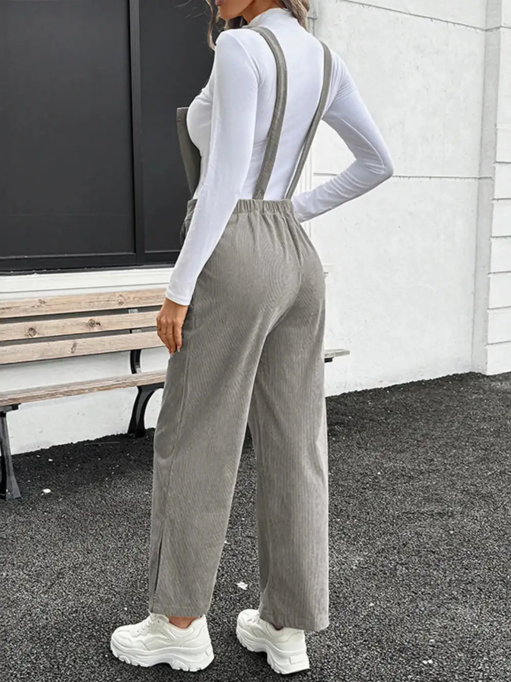 Pocket Side Slit Overalls
