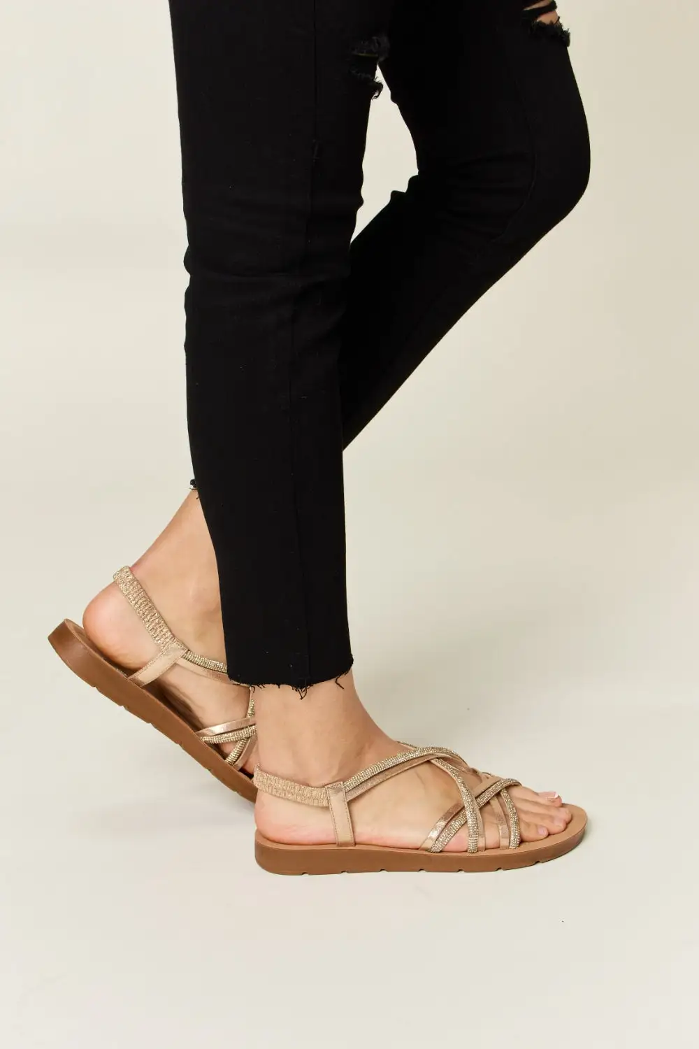 Flats Rhinestone Sandals